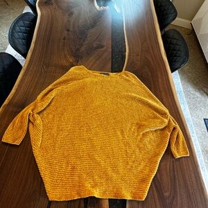 Cozy Mustard Poncho Sweater